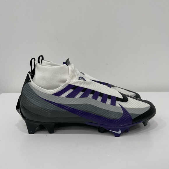 purple and black football cleats